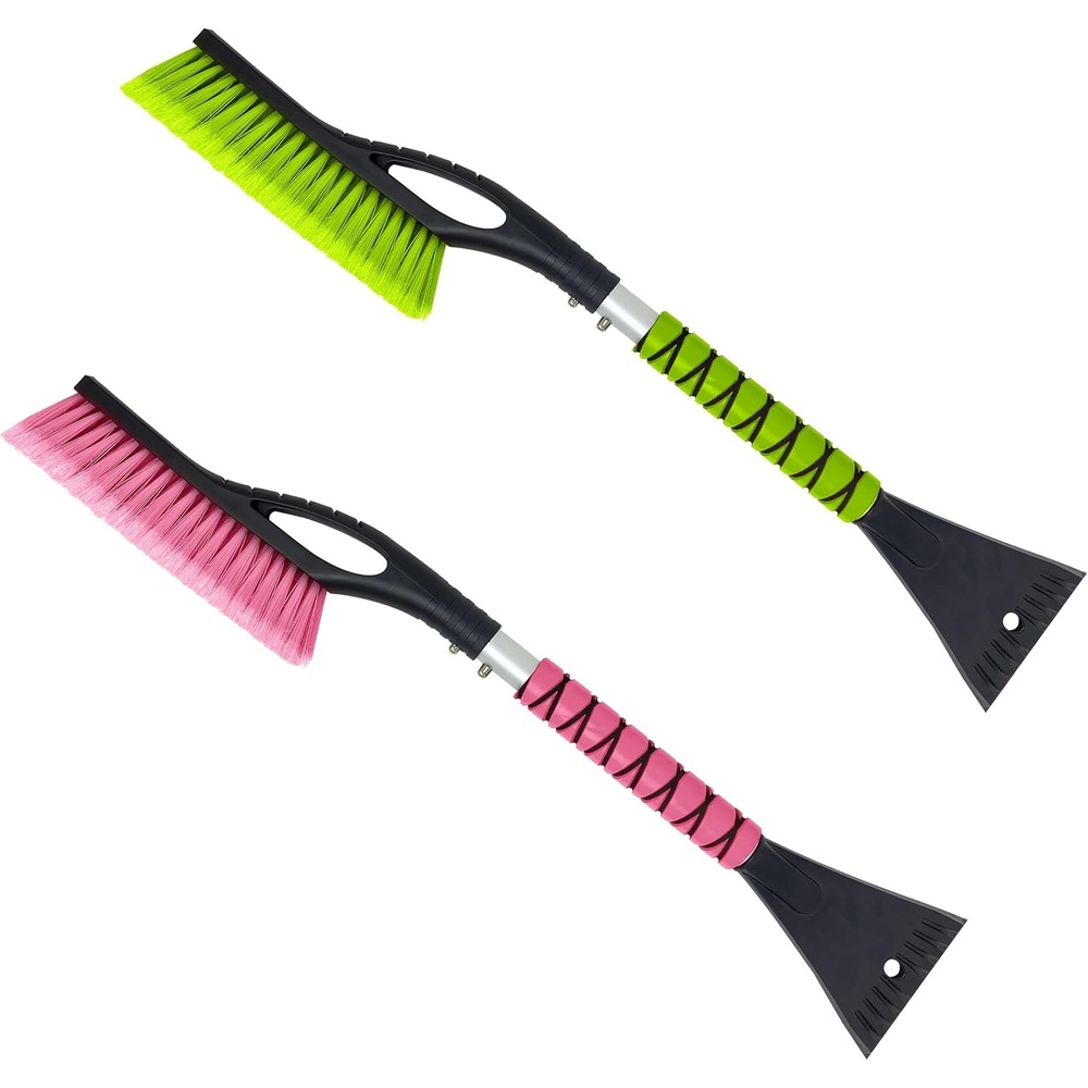 image:imageAutovir 39 6 in 1 Snow Shovel for Car  270 Degree Rotating Snow Brush  Ice Scraper for Car Windshield  Scratch Free Extendable Snow Squeegee for SUV Truck Winter AccessoriesPink