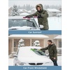 Autovir 39″ 6 in 1 Snow Shovel for Car | 270 Degree Rotating Snow Brush | Ice Scraper for Car Windshield | Scratch Free Extendable Snow Squeegee for SUV, Truck Winter Accessories(Pink)
