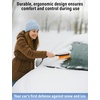 Autovir 39″ 6 in 1 Snow Shovel for Car | 270 Degree Rotating Snow Brush | Ice Scraper for Car Windshield | Scratch Free Extendable Snow Squeegee for SUV, Truck Winter Accessories(Orange)