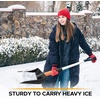 Autovir 39″ 6 in 1 Snow Shovel for Car | 270 Degree Rotating Snow Brush | Ice Scraper for Car Windshield | Scratch Free Extendable Snow Squeegee for SUV, Truck Winter Accessories(Shovel Brush Combo – Orange)