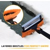 Autovir 39″ 6 in 1 Snow Shovel for Car | 270 Degree Rotating Snow Brush | Ice Scraper for Car Windshield | Scratch Free Extendable Snow Squeegee for SUV, Truck Winter Accessories(Shovel Brush Combo – Orange)