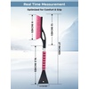 Autovir 39″ 6 in 1 Snow Shovel for Car | 270 Degree Rotating Snow Brush | Ice Scraper for Car Windshield | Scratch Free Extendable Snow Squeegee for SUV, Truck Winter Accessories(Pink)