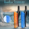 EcoNour 27″ Aluminum Car Snow Scraper and Brush (Red) | Scratch-Free | Weaved Bristle Head with Metal Body Ice Scraper for Car Windshield-Tough Ice Scraper with Ergonomic Foam Grip for Cars-1 Pack(Blue & Orange)