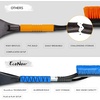 EcoNour 27″ Aluminum Car Snow Scraper and Brush (Red) | Scratch-Free | Weaved Bristle Head with Metal Body Ice Scraper for Car Windshield-Tough Ice Scraper with Ergonomic Foam Grip for Cars-1 Pack(Blue & Orange)