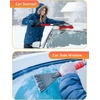 EcoNour 27″ Aluminum Car Snow Scraper and Brush (Red) | Scratch-Free | Weaved Bristle Head with Metal Body Ice Scraper for Car Windshield-Tough Ice Scraper with Ergonomic Foam Grip for Cars-1 Pack(Red & Red)