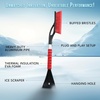EcoNour 27″ Aluminum Car Snow Scraper and Brush (Red) | Scratch-Free | Weaved Bristle Head with Metal Body Ice Scraper for Car Windshield-Tough Ice Scraper with Ergonomic Foam Grip for Cars-1 Pack(Red)