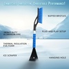 EcoNour 27″ Aluminum Car Snow Scraper and Brush (Red) | Scratch-Free | Weaved Bristle Head with Metal Body Ice Scraper for Car Windshield-Tough Ice Scraper with Ergonomic Foam Grip for Cars-1 Pack(Blue)