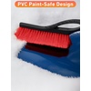 EcoNour 27″ Aluminum Car Snow Scraper and Brush (Red) | Scratch-Free | Weaved Bristle Head with Metal Body Ice Scraper for Car Windshield-Tough Ice Scraper with Ergonomic Foam Grip for Cars-1 Pack(Red & Red)