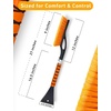 EcoNour 27″ Aluminum Ice Scrapers for Car Windshield | Car Snow Scraper | For Car Window and Snow Brush with Ergonomic Foam Grip Winter Accessories (Orange)(Orange & Red)