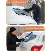 EcoNour 27″ Aluminum Ice Scrapers for Car Windshield | Car Snow Scraper | For Car Window and Snow Brush with Ergonomic Foam Grip Winter Accessories (Orange)(Orange  Pink  Green  Blue)