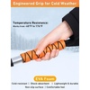 EcoNour 27″ Aluminum Ice Scrapers for Car Windshield | Car Snow Scraper | For Car Window and Snow Brush with Ergonomic Foam Grip Winter Accessories (Orange)(Orange)