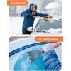 EcoNour 27″ Aluminum Ice Scrapers for Car Windshield | Car Snow Scraper | For Car Window and Snow Brush with Ergonomic Foam Grip Winter Accessories (Orange)(Orange)
