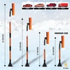 EcoNour 36″ Extendable Snow Brush and Ice Scraper |3-in1 Snow Removal Brush | Telescopic Brush with 360° Rotating Head for Car Windshield | Ice Scraper for SUV, Truck, and Car | Winter Car Accessories(63″)