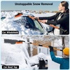 EcoNour 36″ Extendable Snow Brush and Ice Scraper |3-in1 Snow Removal Brush | Telescopic Brush with 360° Rotating Head for Car Windshield | Ice Scraper for SUV, Truck, and Car | Winter Car Accessories(63″)