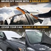 EcoNour Car Windshield Cover for Ice and Snow (69″x42″) | Snow Brush and Ice Scrapers for Car (1 Pack) with Scratch Free Bristle Head | Winter Car Kit for Cars, Trucks, SUVs