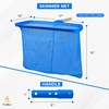 EcoNour Pool Skimmer Net Professional Heavy Duty Deep Ultra Fine Mesh Pool Leaf Rake for Cleaning Leaves and Debris, Strong Frame Fits Standard Poles (No Pole)(Blue Skimmer Net)