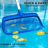 EcoNour Pool Skimmer Net Professional Heavy Duty Deep Ultra Fine Mesh Pool Leaf Rake for Cleaning Leaves and Debris, Strong Frame Fits Standard Poles (No Pole)(Blue Skimmer Net)