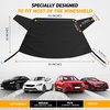 EcoNour Rear Windshield Cover for Ice and Snow | Car Back Window Snow Cover | Frost Cover | Complete Protection from Snow and Other Winter Debris | Winter Car Accessories for Sedan, SUV & Van-Medium(Rear Snow Cover)