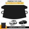 EcoNour Windshield Cover for Ice and Snow – Universal Fit for Car, SUV, Truck, Heavy Duty 600D Oxford Fabric Frost Protector for Ice & Sleet, Includes Anti-Theft Straps, Medium (69″x42″)(Large)