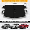 EcoNour Windshield Cover for Ice and Snow | Windshield Snow Cover with Side Mirror Cover & Wiper Protection | Oxford Fabric Winter Cover for Cars, SUVs, Trucks | Medium (69″x42″)(Standard)