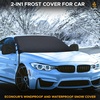 EcoNour Windshield Cover for Ice and Snow | Windshield Snow Cover with Side Mirror Cover & Wiper Protection | Oxford Fabric Winter Cover for Cars, SUVs, Trucks | Medium (69″x42″)(Snow cover with side mirror)
