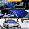 EcoNour Windshield Cover for Ice and Snow | Windshield Snow Cover with Side Mirror Cover & Wiper Protection | Oxford Fabric Winter Cover for Cars, SUVs, Trucks | Medium (69″x42″)(Medium Light Blue)