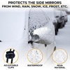 EcoNour Windshield Cover for Ice and Snow with Side Mirror and Wiper Cover | Universal Fit, Water Resistant, Car, SUV, Truck, Minivan | PEVA Material, White, Standard Size | Medium(Medium)