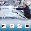 EcoNour Windshield Cover for Ice and Snow with Side Mirror and Wiper Cover | Universal Fit, Water Resistant, Car, SUV, Truck, Minivan | PEVA Material, White, Standard Size | Medium(Medium)
