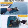 EcoNour Windshield Ice Scraper for Car 2 Pack Scraper to Remove Snow & Ice | Ice Crusher for Car Window with Foam Handle for Perfect Grip | Ice Removal Accessories(Black & Black)