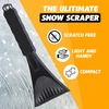 EcoNour Windshield Ice Scraper for Car 2 Pack Scraper to Remove Snow & Ice | Ice Crusher for Car Window with Foam Handle for Perfect Grip | Ice Removal Accessories(Black & Red)