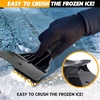 EcoNour Windshield Ice Scraper for Car 2 Pack Scraper to Remove Snow & Ice | Ice Crusher for Car Window with Foam Handle for Perfect Grip | Ice Removal Accessories(Black & Black)