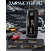 EcoNour car Battery Jump Starter 1600A Peak Up to 7L Gas & 5.5L Diesel Engines 12V Lithium Jump Box with Jumper Cables, USB Charger, LCD Display, LED Flashlight – for Cars, SUVs, Trucks(Black)