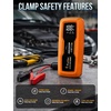 EcoNour car Battery Jump Starter 1600A Peak Up to 7L Gas & 5.5L Diesel Engines 12V Lithium Jump Box with Jumper Cables, USB Charger, LCD Display, LED Flashlight – for Cars, SUVs, Trucks(Orange)