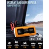 EcoNour car Battery Jump Starter 4000A Peak Up to 10L Gas & 10L Diesel Engines 12V Lithium Jump Box with Jumper Cables, USB Charger, LCD Display, LED Flashlight – for Cars, SUVs, Trucks(Orange)