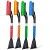 EcoNour 27″ Aluminum Ice Scrapers for Car Windshield | Car Snow Scraper | For Car Window and Snow Brush with Ergonomic Foam Grip Winter Accessories (Orange)(Orange  Pink  Green  Blue)