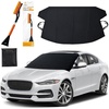 EcoNour Car Windshield Cover for Ice and Snow (69″x42″) | Snow Brush and Ice Scrapers for Car (1 Pack) with Scratch Free Bristle Head | Winter Car Kit for Cars, Trucks, SUVs