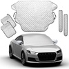 EcoNour Windshield Cover for Ice and Snow with Side Mirror and Wiper Cover | Universal Fit, Water Resistant, Car, SUV, Truck, Minivan | PEVA Material, White, Standard Size | Medium(Medium)