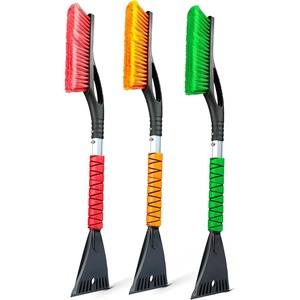 EcoNour 27″ Aluminum Ice Scrapers for Car Windshield | Car Snow Scraper | For Car Window and Snow Brush with Ergonomic Foam Grip Winter Accessories (Orange)(Orange  Red & Green)
