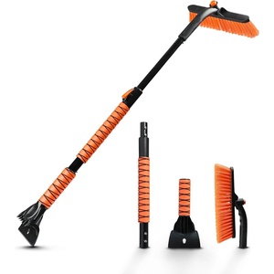 EcoNour 36″ Extendable Snow Brush and Ice Scraper |3-in1 Snow Removal Brush | Telescopic Brush with 360° Rotating Head for Car Windshield | Ice Scraper for SUV, Truck, and Car | Winter Car Accessories(44.7″)