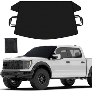 EcoNour Windshield Cover for Ice and Snow – Universal Fit for Car, SUV, Truck, Heavy Duty 600D Oxford Fabric Frost Protector for Ice & Sleet, Includes Anti-Theft Straps, Medium (69″x42″)(X-Large)