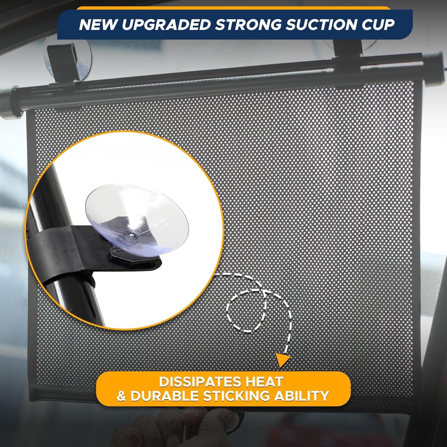 image:imageEcoNour Car Window Shades for Baby 2 Pack Upgraded Shades for Side Window Comes with Enhanced Suction Cups amp Large Clips for Durability Baby Car Accessories 18 x 20Large