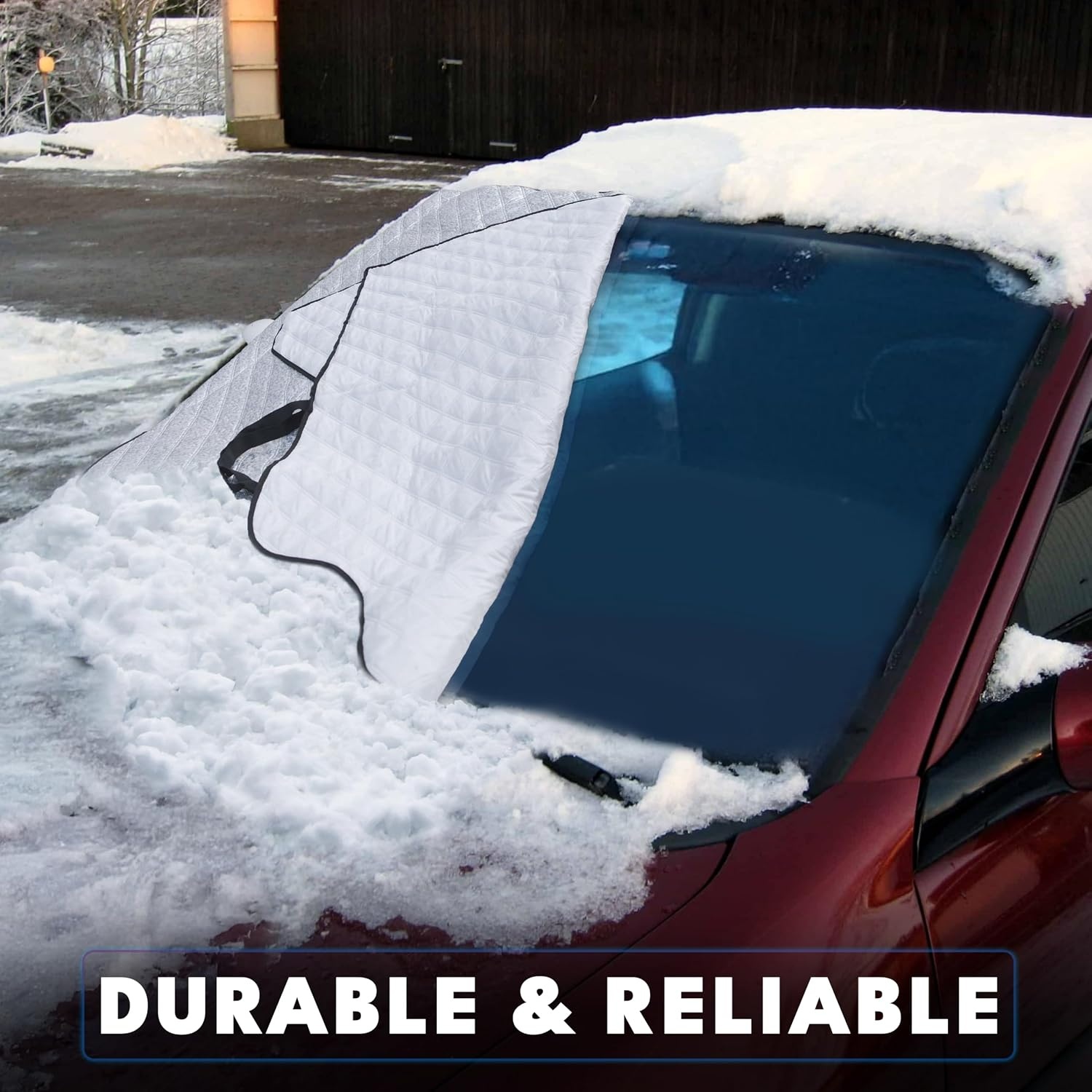 image:imageEcoNour Car Windshield Winter Cover for Ice and Snow PEVA Fabric FourLayered Frost Cover with Magnetic Edges Thickened Snow Cover Fits Most Cars SUVsCRV Van Sedan Medium 62 x 48 inches