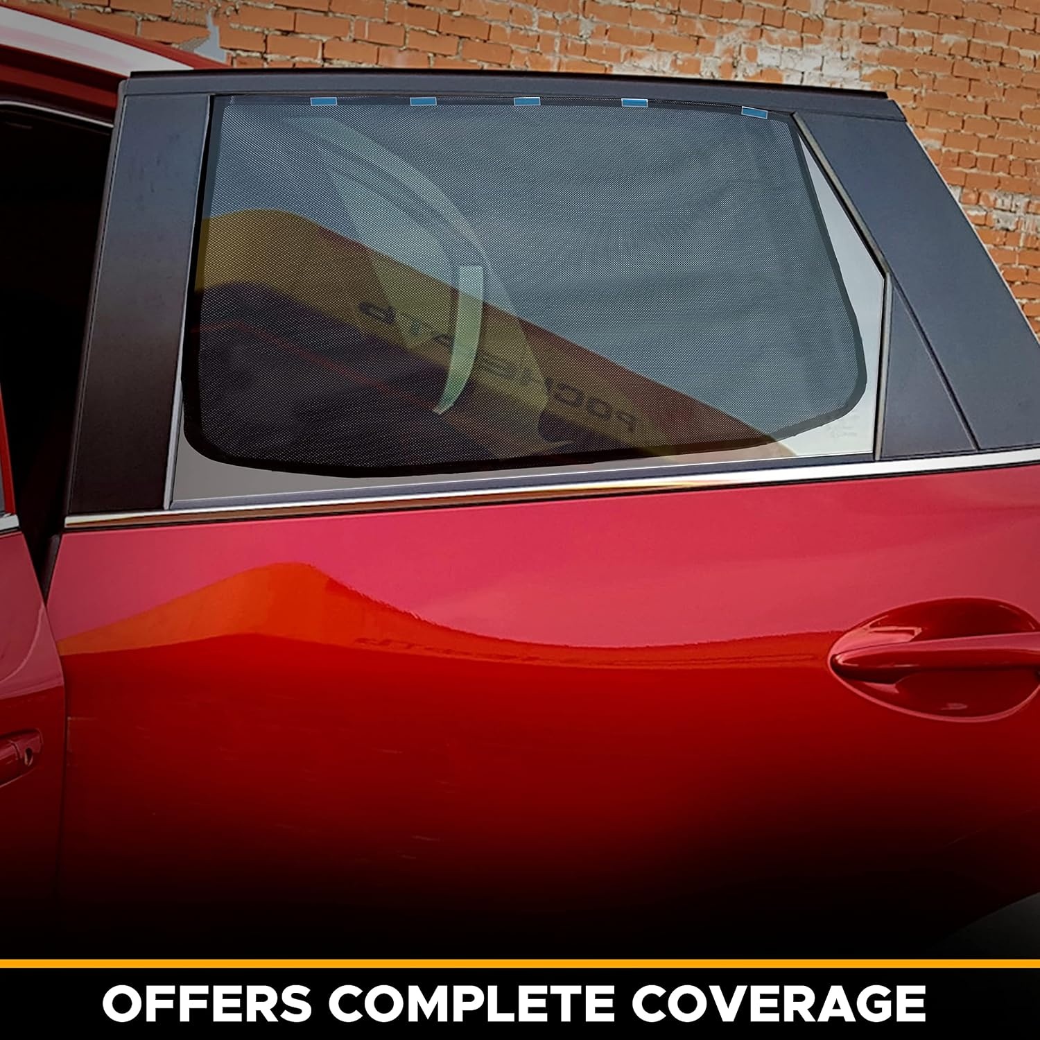 image:imageEcoNour Magnetic Car Side Window Sun Shade 1 Pack Rear Window Sunshade Covers amp Blocks UV Rays Baby Shades for Side Windows Ensures Privacy Protection Baby Car Travel Accessories 26x19Black Suction Magnet