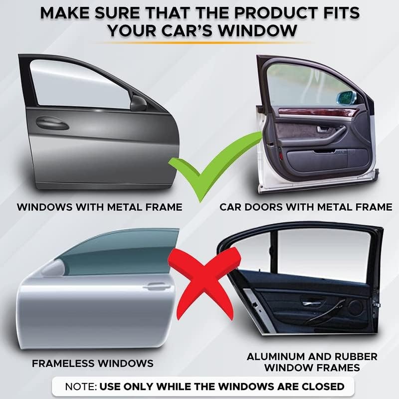 image:imageEcoNour Magnetic Car Side Window Sun Shade 1 Pack Rear Window Sunshade Covers amp Blocks UV Rays Baby Shades for Side Windows Ensures Privacy Protection Baby Car Travel Accessories 26x19Black Suction Magnet