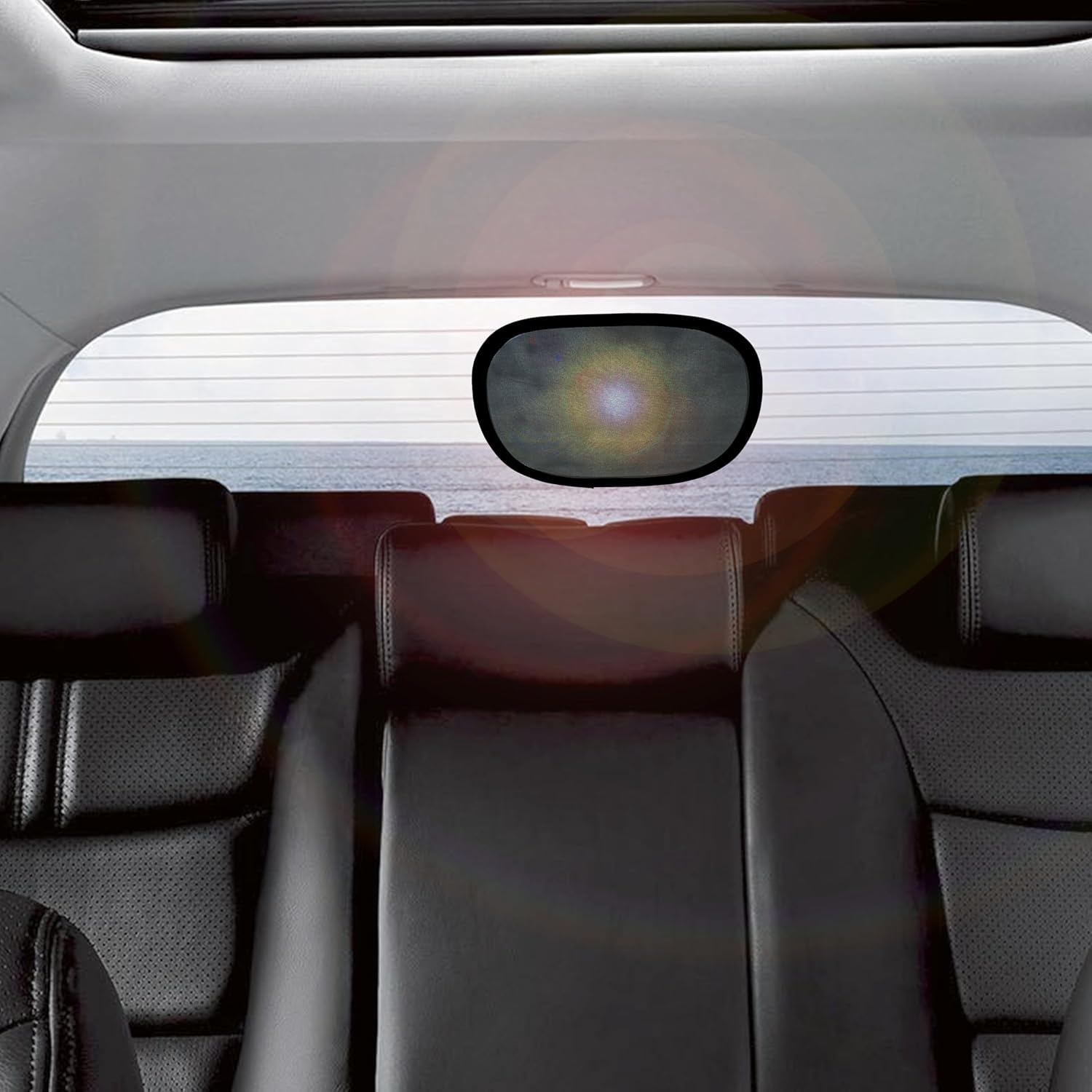 image:imageEcoNour Miniature Static Cling Window Shade for Car Sun Visor 2 Pack Windshield Sun Shade Static Cling for Driving Glare Shield Cling Car Shade for Windshield Glare Protection AccessoriesMedium 2Pack