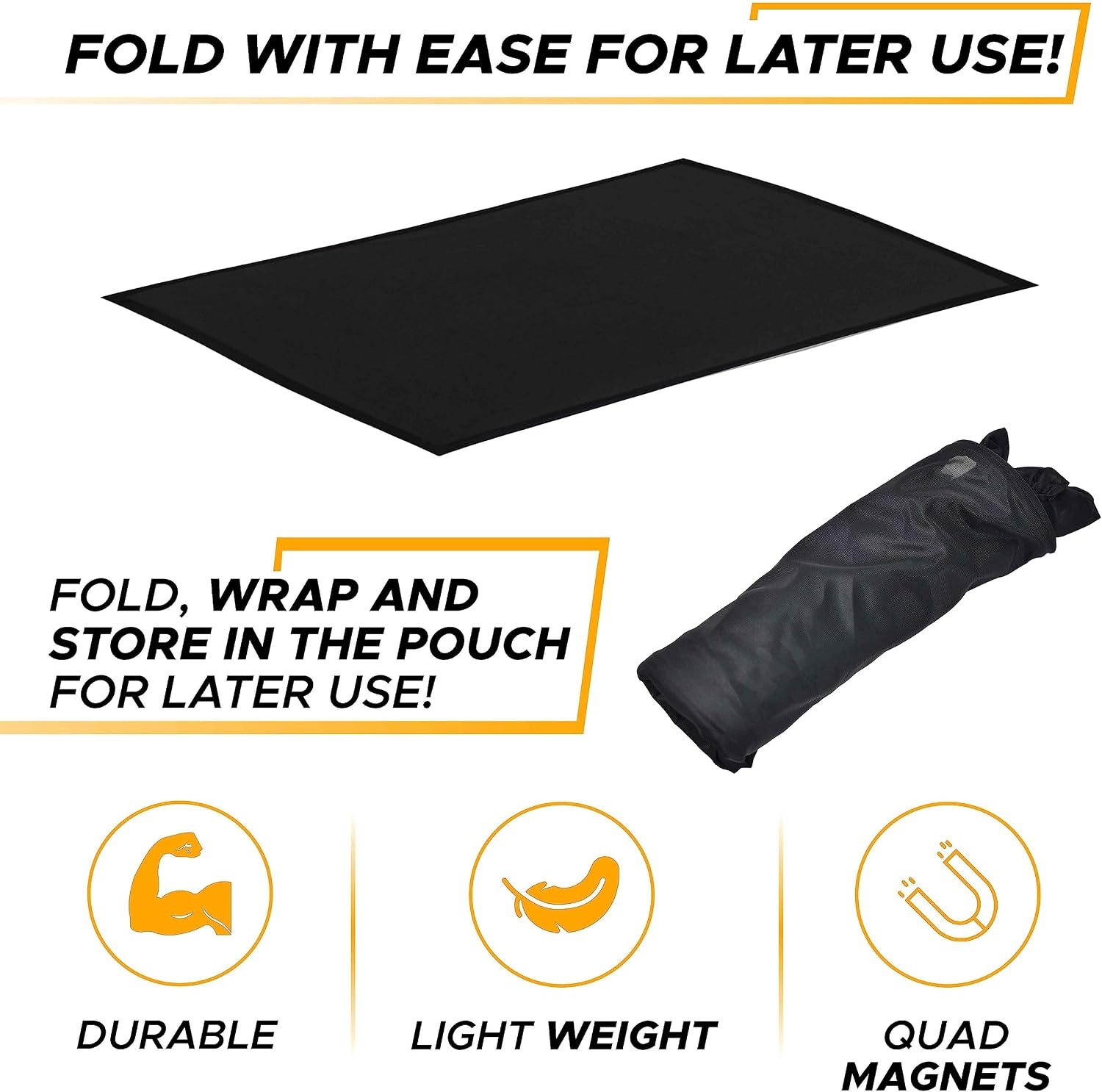 image:imageEcoNour RV Window Shade Foldable Trailer Door Window Cover for Total UV Camper Window Shade for Privacy Blackout Trailer Accessories for Camper Windows 25x16 inchesBlack