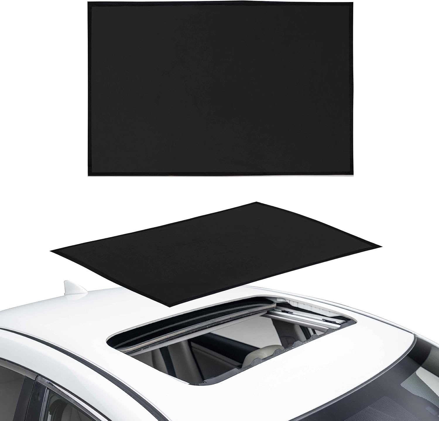 image:imageEcoNour RV Window Shade Foldable Trailer Door Window Cover for Total UV Camper Window Shade for Privacy Blackout Trailer Accessories for Camper Windows 25x16 inchesBlack