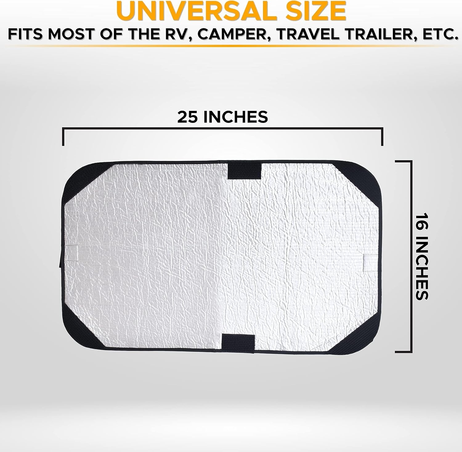 image:imageEcoNour RV Window Shade Foldable Trailer Door Window Cover for Total UV Camper Window Shade for Privacy Blackout Trailer Accessories for Camper Windows 25x16 inchesBlack
