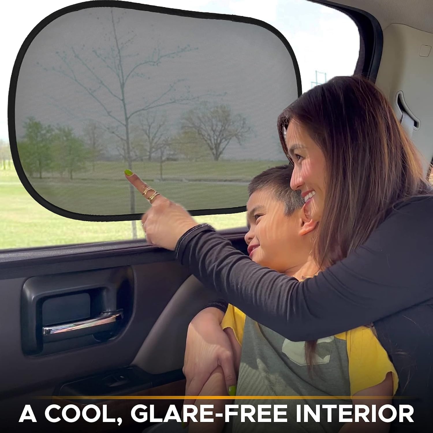 image:imageEcoNour Side Window Shades for Baby4 Pack Side Window Sunshade for Kids UV Protection Sun Shades for Kids Fits Most Camper Bus Van RV Minivan Truck MPV amp SUV XLarge 26x16Medium 4 Pack