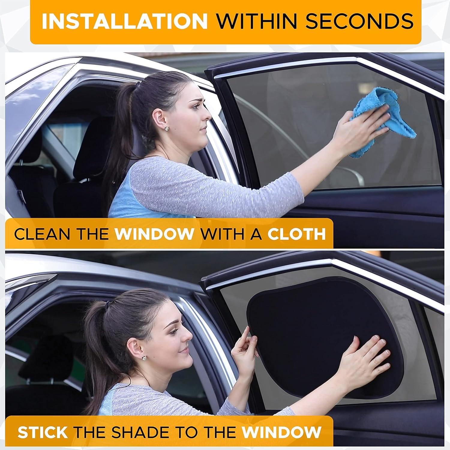 image:imageEcoNour Side Window Shades for Baby4 Pack Side Window Sunshade for Kids UV Protection Sun Shades for Kids Fits Most Camper Bus Van RV Minivan Truck MPV amp SUV XLarge 26x16Medium
